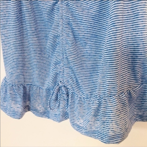 SALE SALE SALE SOCIALITE Cinched Burnout Blue Striped Tank Large NEW - Picture 3 of 5